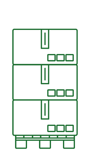 Pallet pan icons set  Outline set of pallet pan vector icons for web design isolated on white background